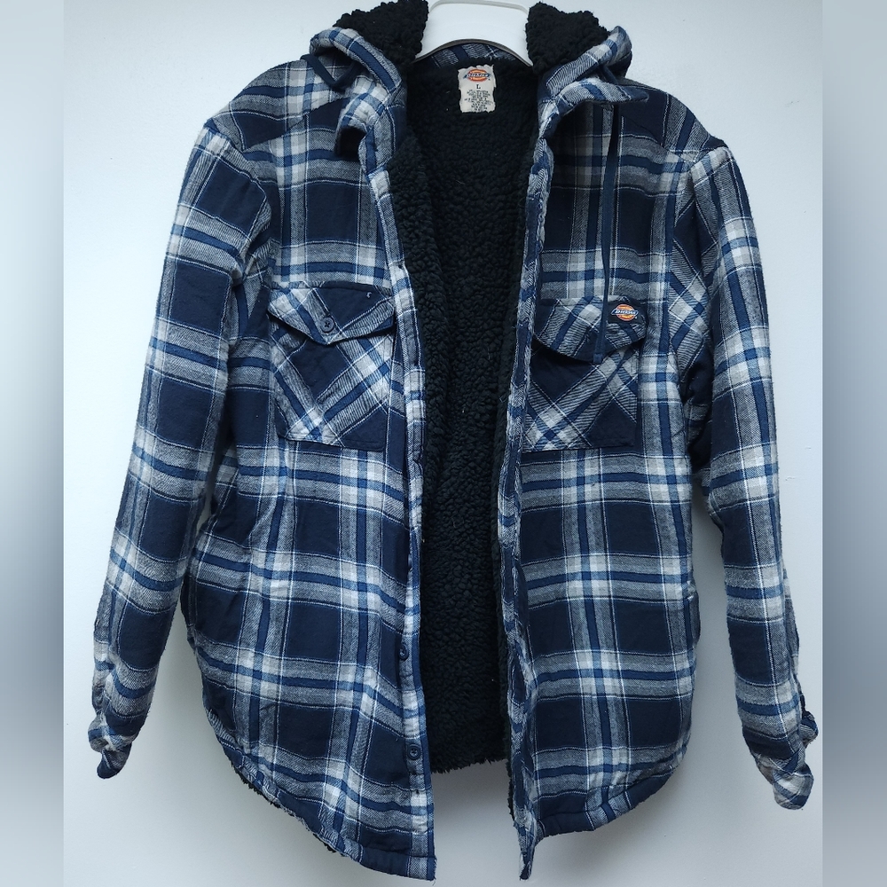 Vintage Y2K Dickies Button-Up Plaid Hoodie